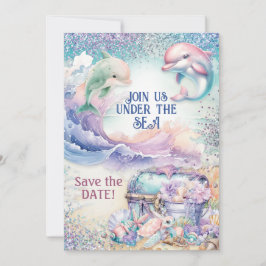 Invitación para fiesta de piscina bajo el mar