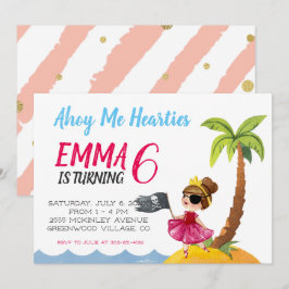 Invitación para fiesta de Reina Pirata