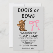 Invitación para fiesta de revelación de género Bot