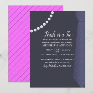 Invitación para fiesta de revelación de género Cor