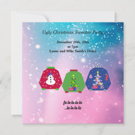 Invitación para Fiesta de Suéteres Feos de Navidad