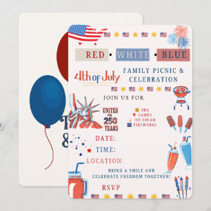 Invitación para Fiesta del 4 de Julio – Fuegos Art