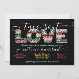 Invitación para fiesta mexicana de tacos sobre amo