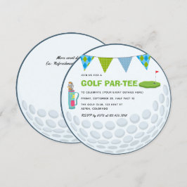 Invitación para fiesta temática de golf