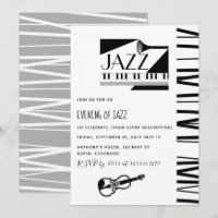 invitación para fiesta temática de Jazz Blues