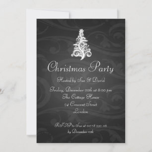Invitación para fiestas 5x7 Elegante Swirly Tree B