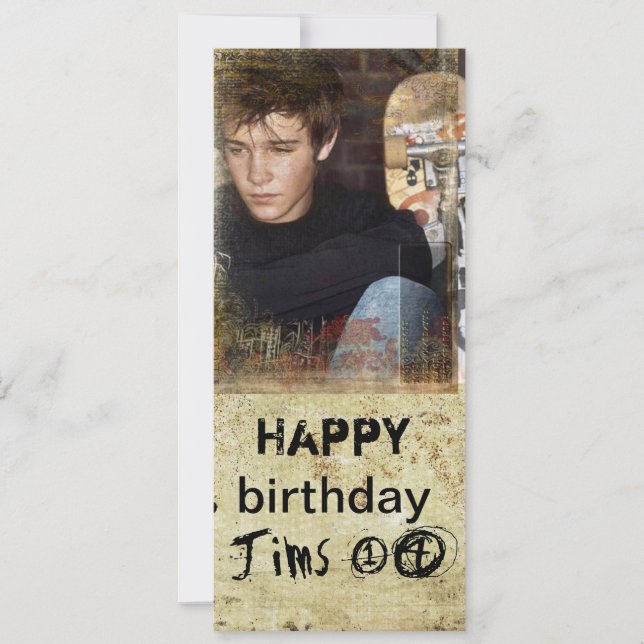 invitación para foto de adolescente (Anverso)