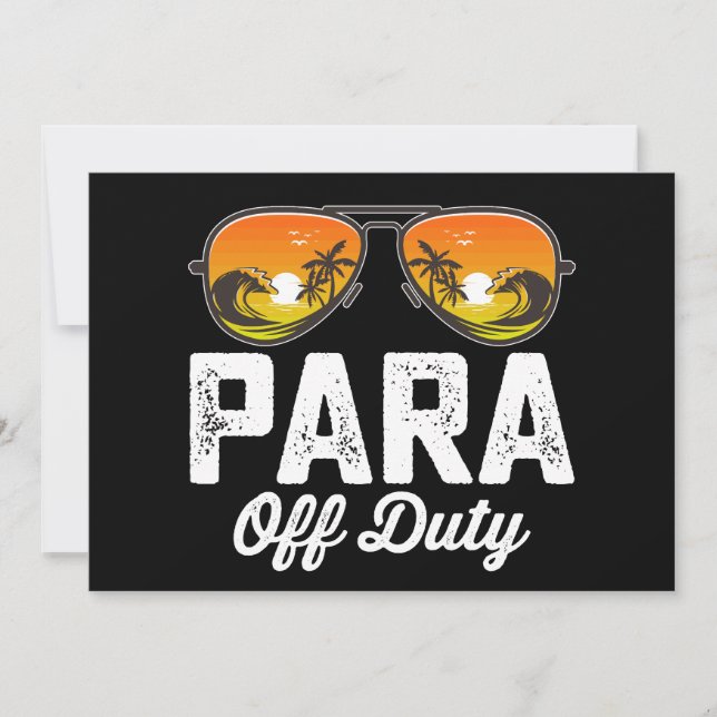 Invitación Para Fuera de Servicio Paraprofesional Último Día  (Anverso)