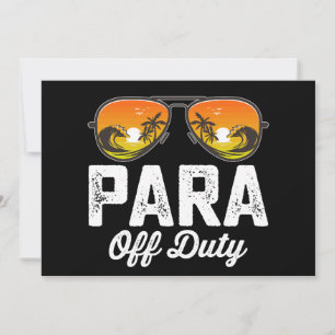 Invitación Para Fuera de Servicio Paraprofesional Último Día
