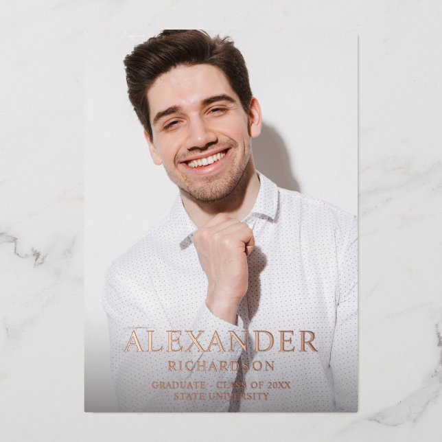 Invitación para graduados de Big Mod Name Photo Ve (Anverso)