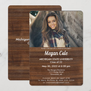 Invitación para graduados de fotografía de grano d