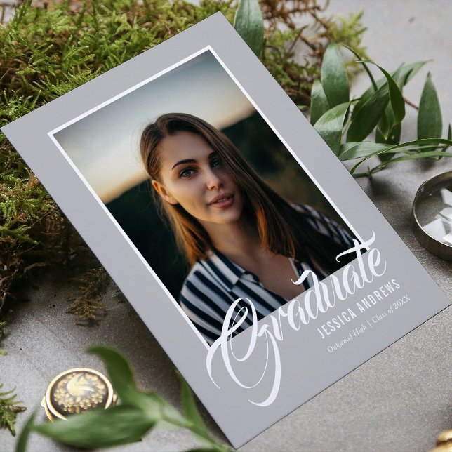Invitación para graduados Foto editable moderna Az (Subido por el creador)