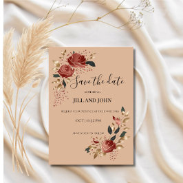 Invitación para guardar la fecha de la boda con ro