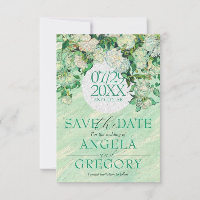 Invitación para guardar la fecha de la boda con Ro (Anverso)