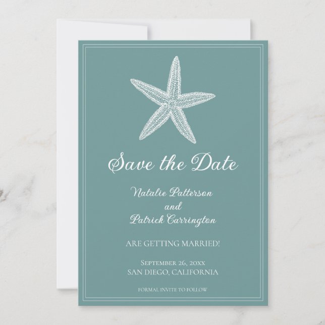 Invitación para guardar la fecha de la estrella de (Anverso)