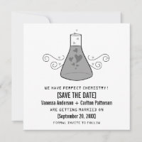 Invitación para guardar la fecha de química dulce