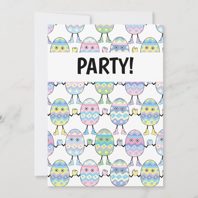 Invitación para Huevos de Pascua (Anverso)