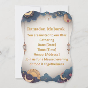 Invitación para Iftar de Ramadan Elegante oro is