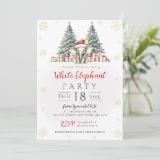 Invitación para Intercambio de Regalos de Elefante