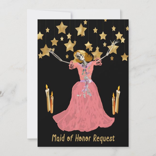 Invitación para la Boda de Halloween de la Dama de (Anverso)
