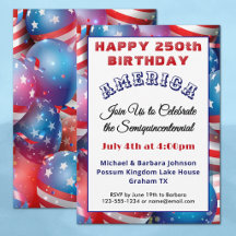 Invitación para la Celebración del 250 Aniversario