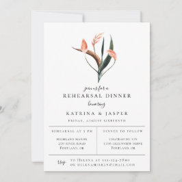 Invitación para la cena de ensayo de Modern Coral 