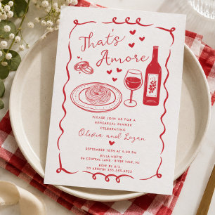 Invitación para la Cena de Ensayo Italiana That's 