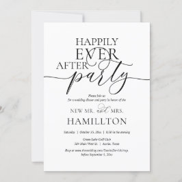 Invitación para la cena y fiesta de bodas Felices