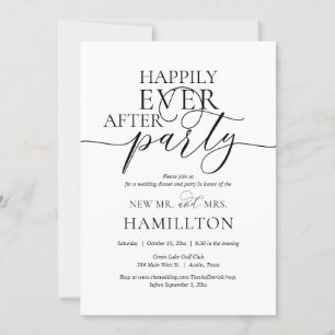 Invitación para la cena y fiesta de bodas Felices 