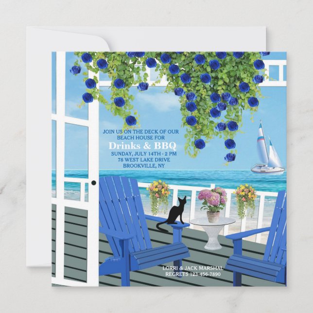 Invitación para la cubierta de la playa (Anverso)