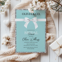 Invitación para la ducha de novia de Desayuno en T