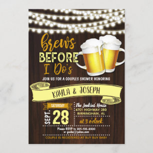 Invitación para la Ducha de Parejas de Brews Befor