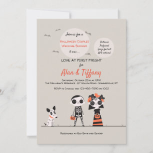 Invitación para la ducha de parejas de Halloween