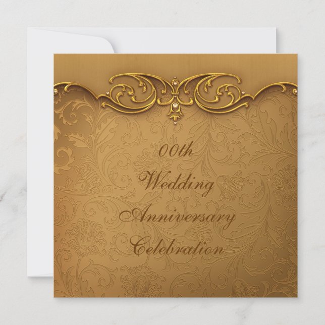 Invitación para la fiesta de aniversario de bodas  (Anverso)