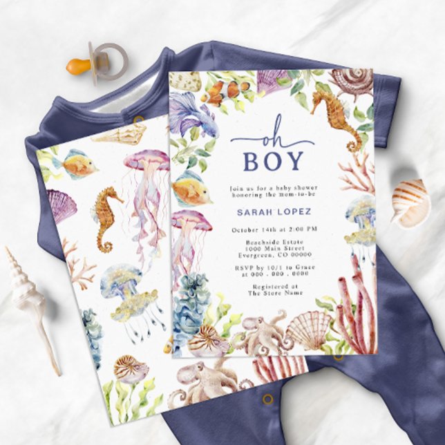 Invitación para la Fiesta de Baby Shower de Niño (Subido por el creador)