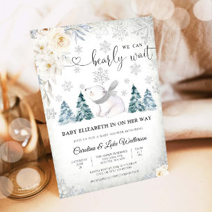 Invitación para la Fiesta de Bebé del Oso Polar de