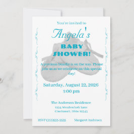 Invitación para la fiesta de bebé niño 'Precious B