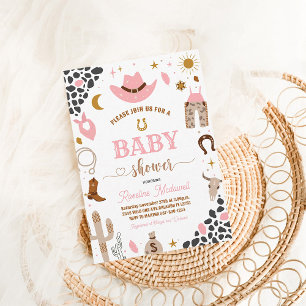 Invitación para la Fiesta de Bebé: Niño Vaquero Ro