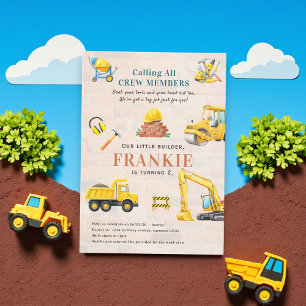 Invitación para la fiesta de construcción de Littl