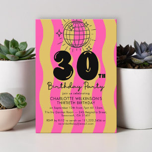 Invitación para la Fiesta de Cumpleaños 30 con Bol