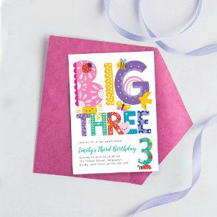 Invitación para la fiesta de cumpleaños de los Tre