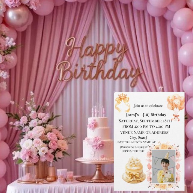 Invitación para la fiesta de cumpleaños número 10  (Subido por el creador)