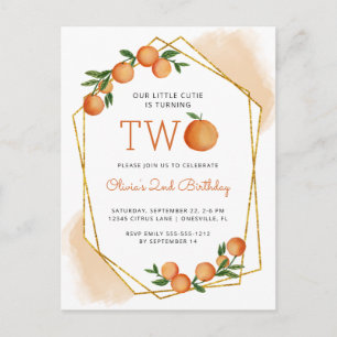 Invitación para la fiesta de cumpleaños número 2 d