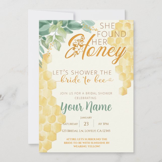Invitación para la fiesta de despedida de soltera (Anverso)