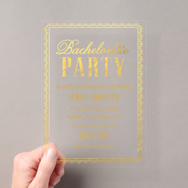 Invitación para la Fiesta de Despedida de Soltera  (Insitu (portátil))