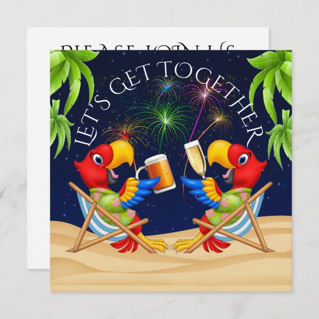 Invitación para la Fiesta de Fuegos Artificiales (Anverso / Reverso)