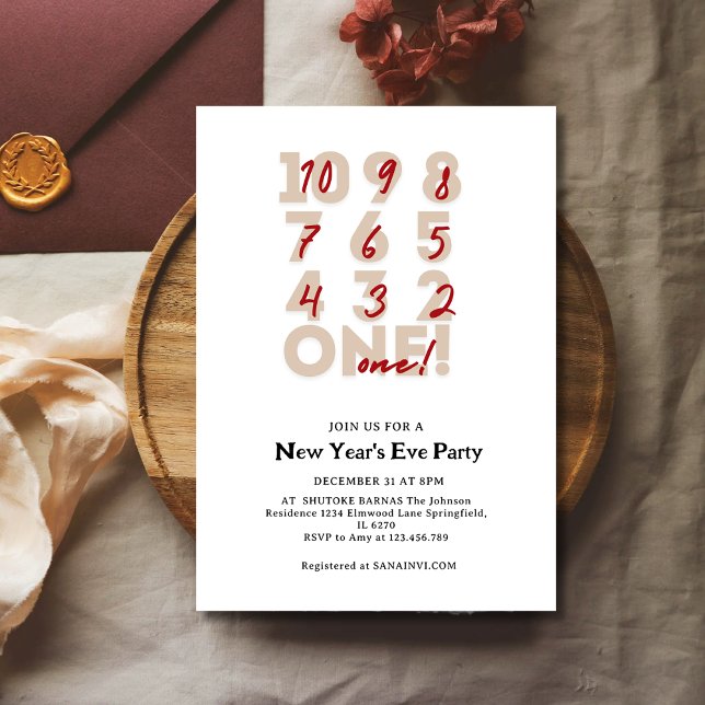 Invitación para la fiesta de Nochevieja con cuenta (Subido por el creador)