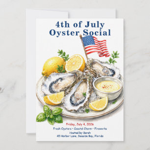 Invitación para la Fiesta de Ostras del 4 de Julio