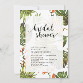 Invitación para la fiesta de regalos de boda tropi