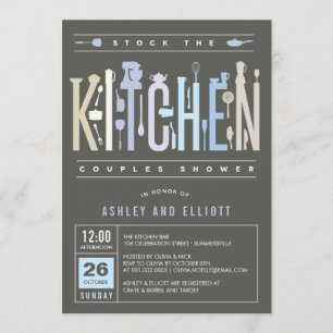 Invitación para la fiesta de regalos para la cocin